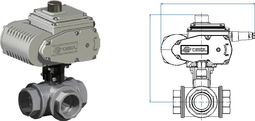 OMAL 黃銅三通L型或T型球閥ITEM 160/161